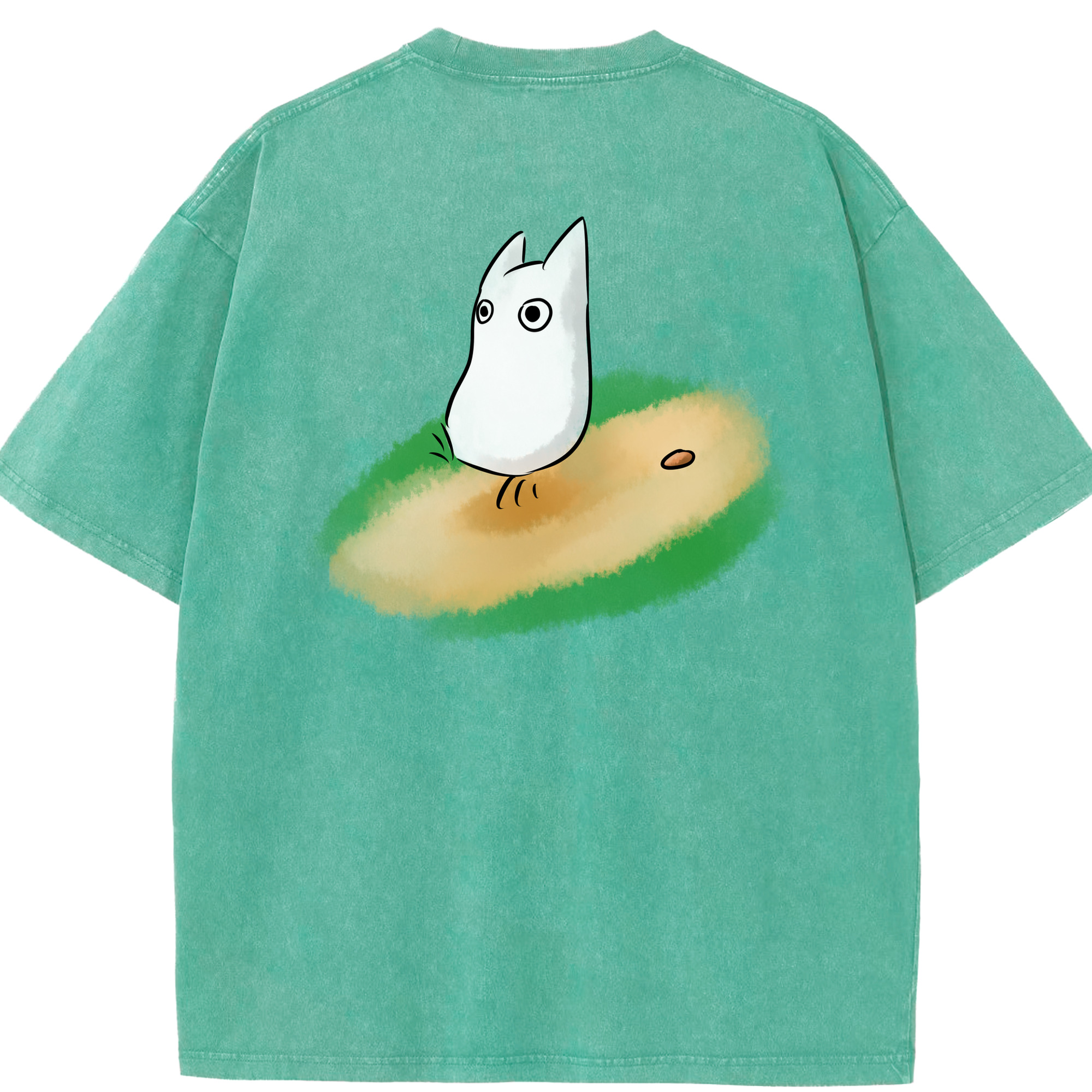 （画像用） となりのトトロ 草壁メイ 草壁サツキ My Neighbor Totoro Satsuki Kusakabe Mei Kusakabe 綿100% ヴィンテージ風 半袖Tシャツ（背面プリント）